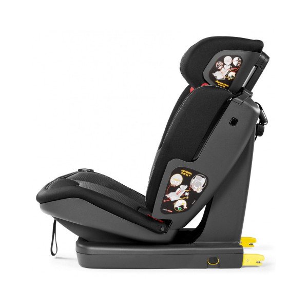 Фото - Автокрісло Peg-Perego Viaggio 1-2-3 Via Crystal black (сіре з червоним)