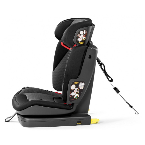 Фото - Автокрісло Peg-Perego Viaggio 1-2-3 Via Crystal black (сіре з червоним)