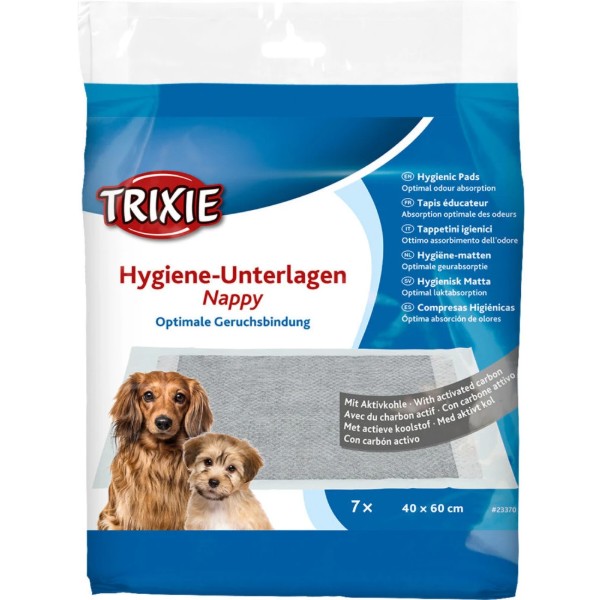 Фото - Пелюшки для собак Trixie з активованим вугіллям 40 х 60 см 7 шт. (4011905233703)