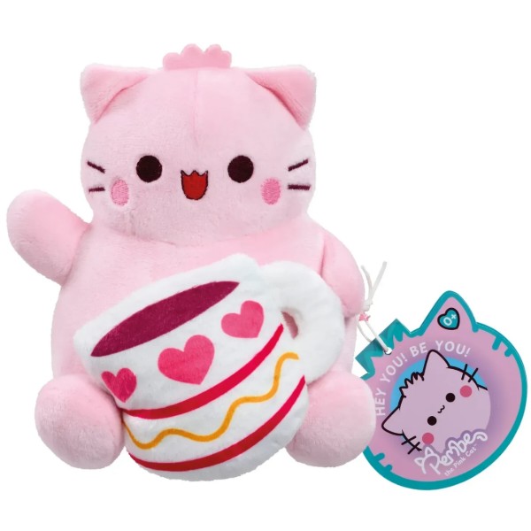 Фото - Мягкая игрушка Pembe The Pink Cat 15 см - Час на каву (PE2457)