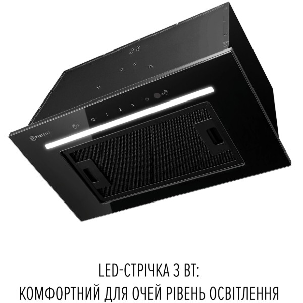 Фото - Витяжка вбудована Perfelli LIANA 5 NW NERO SILENZIO