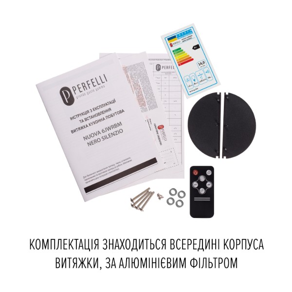 Фото - Вытяжка встраиваемая Perfelli NUOVA 6JWRBM NERO SILENZIO