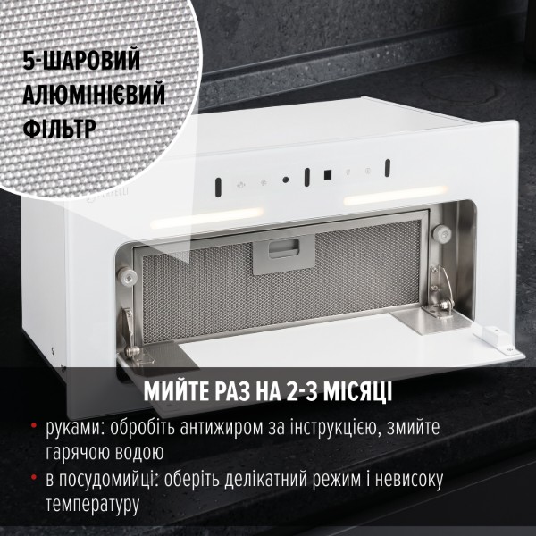 Фото - Вытяжка встраиваемая Perfelli NUOVA 6PWR BIANCO