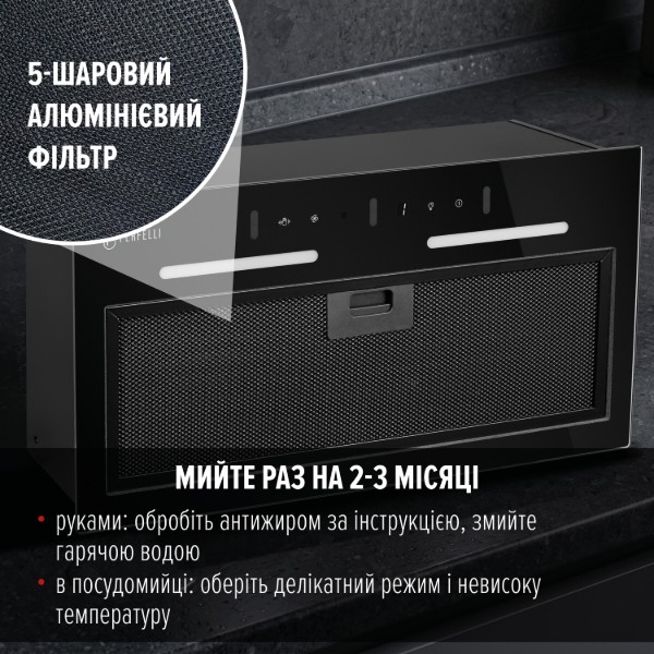 Фото - Витяжка вбудована Perfelli VIOLA 5PWRB NERO