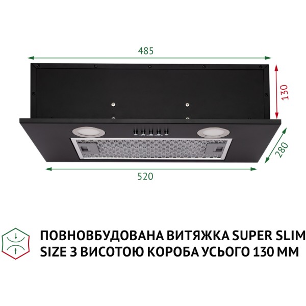 Фото - Вытяжка встраиваемая Perfelli BI 5252 BL 700 LED