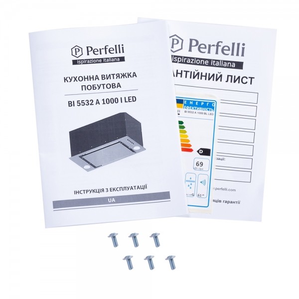 Фото - Вытяжка встраиваемая Perfelli BI 5532 A 1000 BL LED