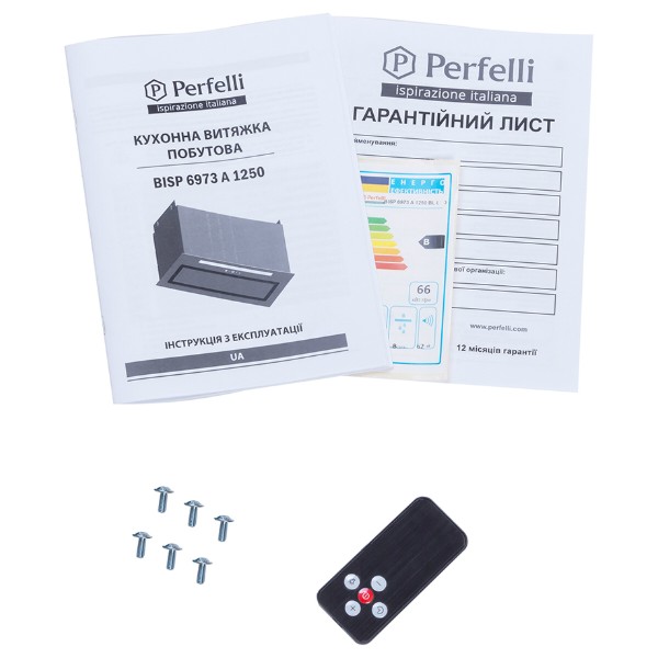 Фото - Вытяжка встраиваемая Perfelli BISP 6973 A 1250 BL LED Strip