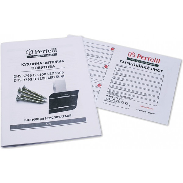 Фото - Вытяжка декоративная Perfelli DNS 6793 B 1100 BL LED Strip