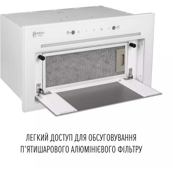 Фото - Вытяжка встраиваемая Perfelli DESIGN FILINI 5 BIANCO SILENZIO