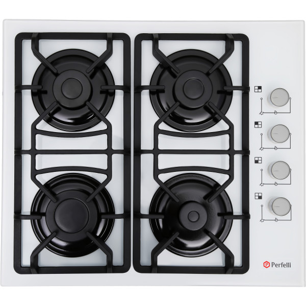Фото - Варильна панель газова Perfelli HGG 61124 WH Фото - Варильна панель газова Perfelli HGG 61124 WH