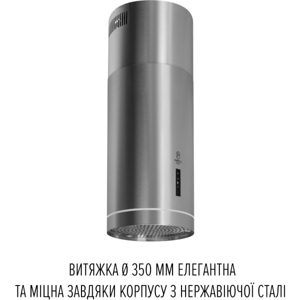 Фото - Вытяжка декоративная Perfelli DESIGN ISOLA 35 INOX SILENZIO