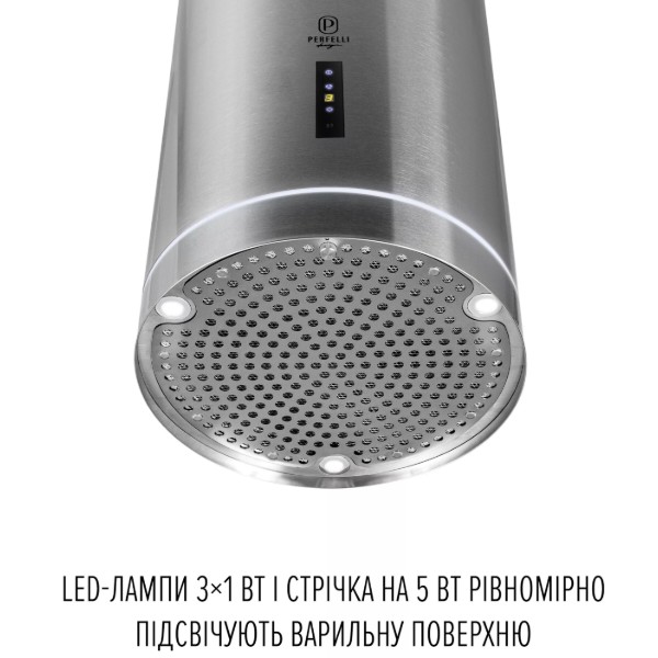 Фото - Вытяжка декоративная Perfelli DESIGN ISOLA 35 INOX SILENZIO
