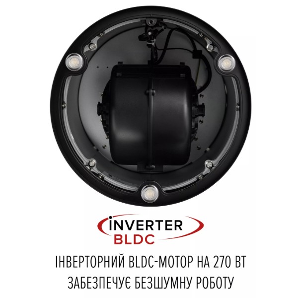 Фото - Вытяжка декоративная Perfelli DESIGN ISOLA 35 NERO SILENZIO