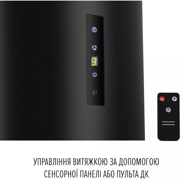 Фото - Вытяжка декоративная Perfelli DESIGN ISOLA 35 NERO SILENZIO