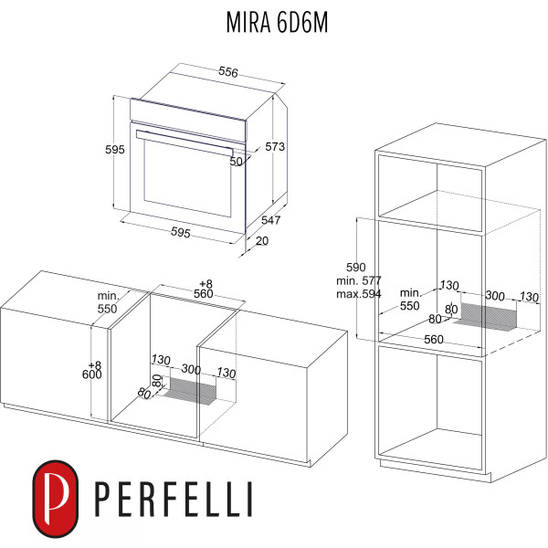 Фото - Духовой шкаф Perfelli MIRA 6D6M NERO