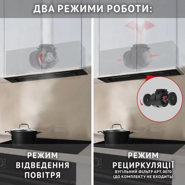 Фото - Уцінка - Витяжка вбудована Perfelli NUOVA 6PWRB NERO
