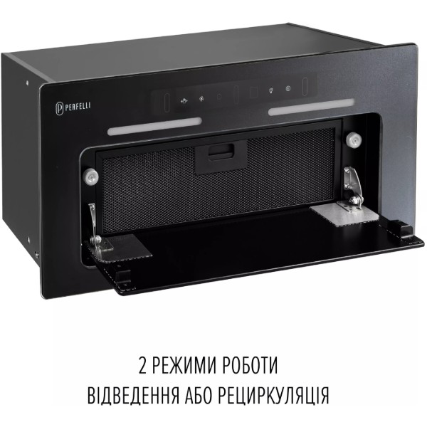 Фото - Витяжка вбудована Perfelli NUOVA 6QWRBM NERO SILENZIO