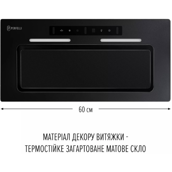Фото - Витяжка вбудована Perfelli NUOVA 6QWRBM NERO SILENZIO