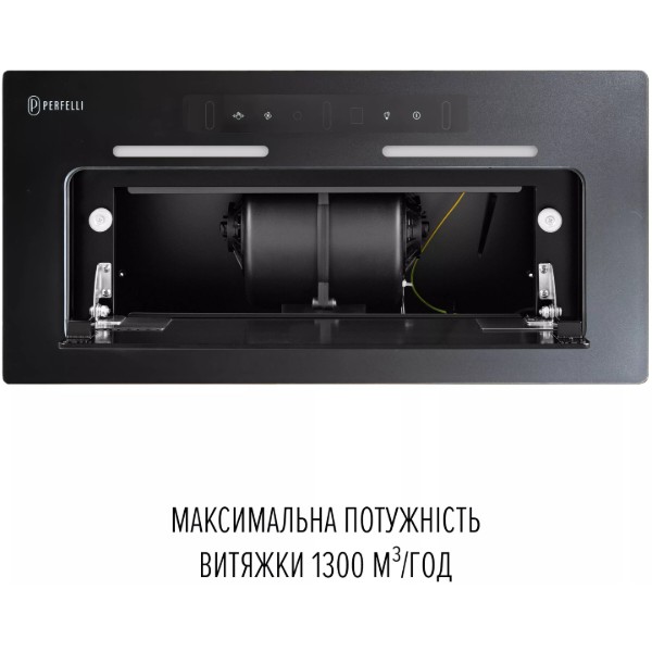 Фото - Витяжка вбудована Perfelli NUOVA 6QWRBM NERO SILENZIO