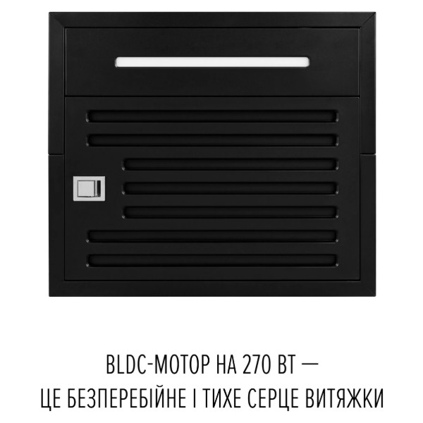 Фото - Вытяжка декоративная Perfelli DESIGN QUATTRO 41 NERO SILENZIO