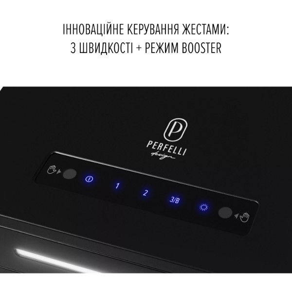 Фото - Вытяжка декоративная Perfelli DESIGN QUATTRO 41 NERO SILENZIO