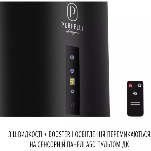 Фото - Вытяжка декоративная Perfelli DESIGN RICCO 35 NERO SILENZIO