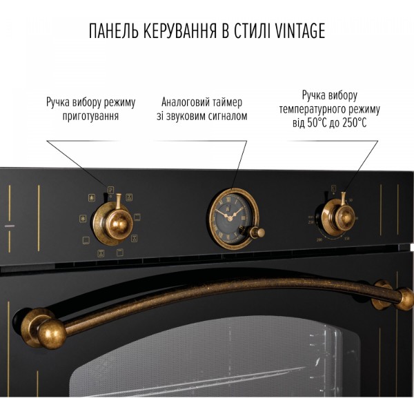 Фото - Духова шафа Perfelli VINTAGE 6A8N NERO