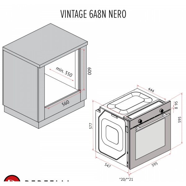 Фото - Духова шафа Perfelli VINTAGE 6A8N NERO