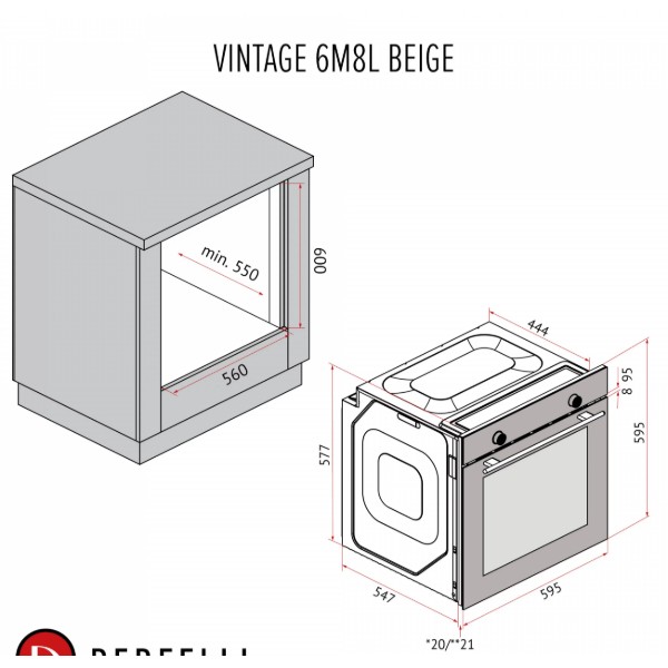 Фото - Духова шафа Perfelli VINTAGE 6M8L BEIGE
