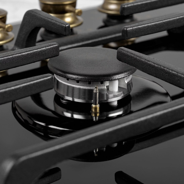 Фото - Варильна поверхня газова Perfelli VINTAGE GW69C NERO