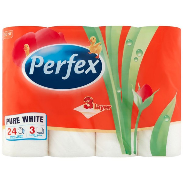 Фото - Туалетная бумага Perfex 3 слоя 24 шт. (8606102287039)
