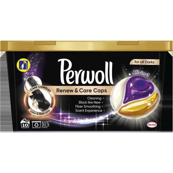 Фото - Капсулы для стирки Perwoll д/темных и черных вещей 10 шт.