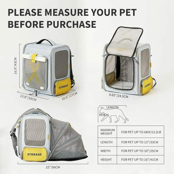 Фото - Рюкзак-переноска PETKIT X ZONE GREY (P7703)