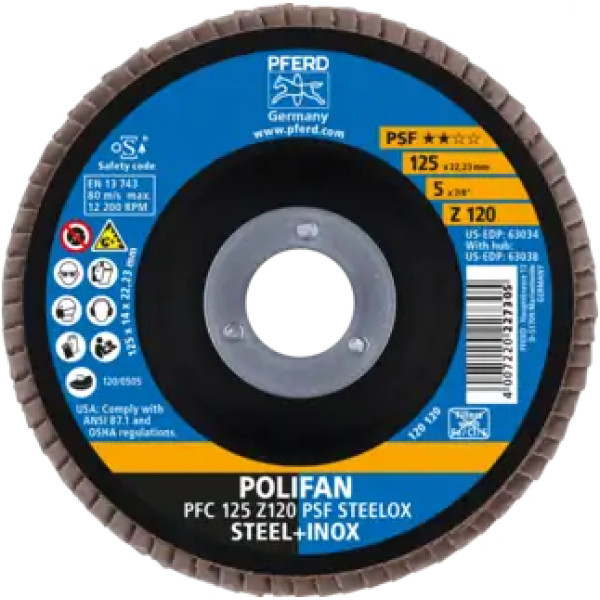 Фото - Круг шлифовальный Pferd 125х22 Z120 (4007220934210(10)/400722022730) Фото - Круг шлифовальный Pferd 125х22 Z120 (4007220934210(10)/400722022730)