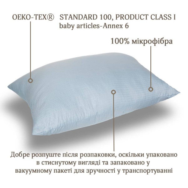 Фото - Подушка стандартна Interscalit Series Blue 50х70 (PG02119)