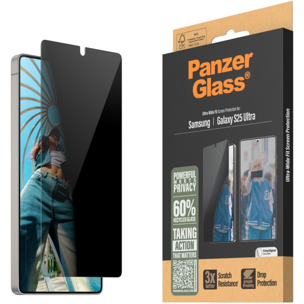 Фото - Захисне скло для смартфону PanzerGlass Privacy Samsung Galaxy S25 Ultra | Ultra-Wide Fit (PG_PGRPUWFG38488)