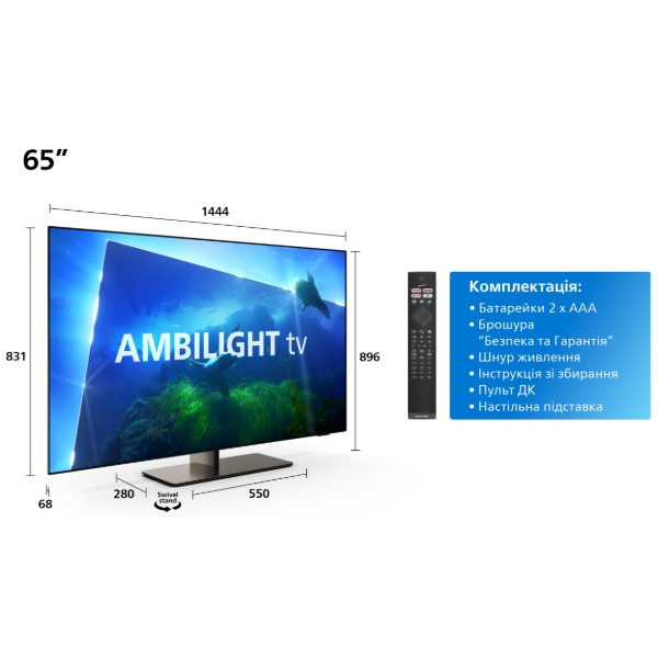Фото - Телевизор Philips 65OLED818/12