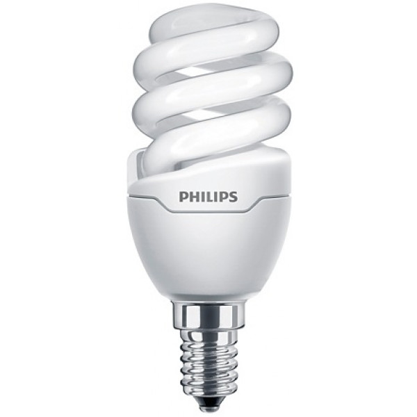 Фото - Лампочка люминесцентная компактная Philips E14 8W 220-240V WW Tornado T2 mini (1+1)