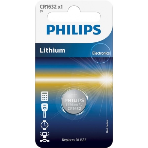 Фото - Батарейка Philips Lithium CR 1632 BLI 1 (CR1632/00B)