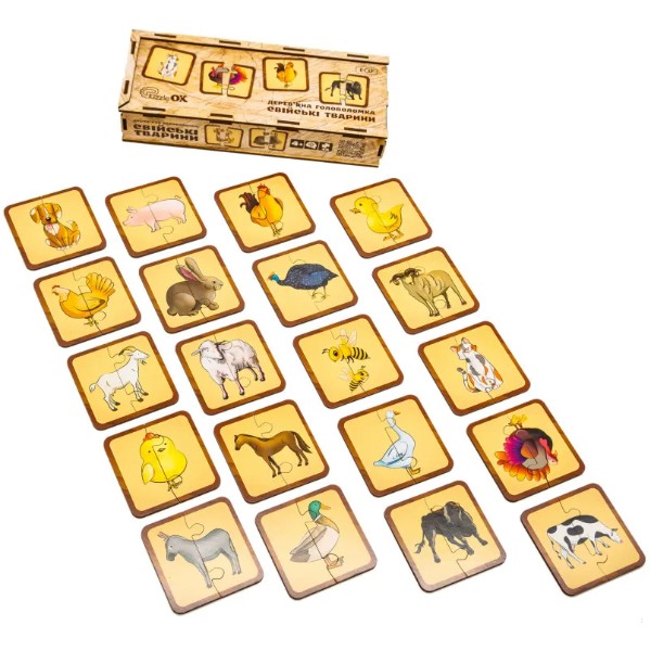 Фото - Настольная игра (3-4 года) PuzzleOk Деревянная игра с наклейками Мока Бока (Puz-88893)