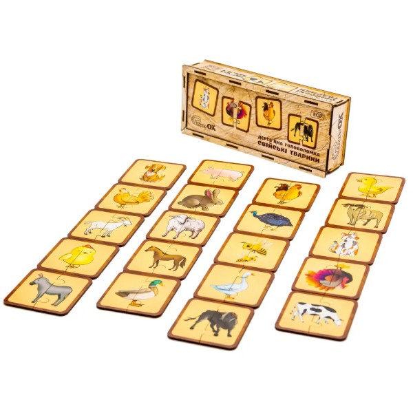 Фото - Настольная игра (3-4 года) PuzzleOk Деревянная игра с наклейками Мока Бока (Puz-88893)