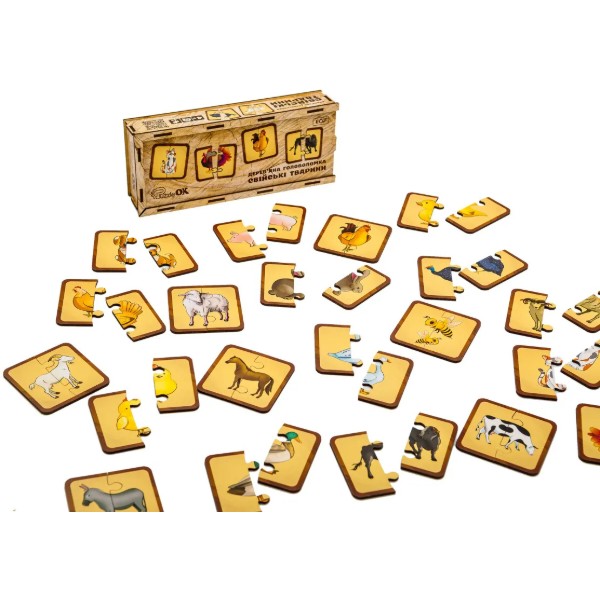 Фото - Настольная игра (3-4 года) PuzzleOk Деревянная игра с наклейками Мока Бока (Puz-88893)