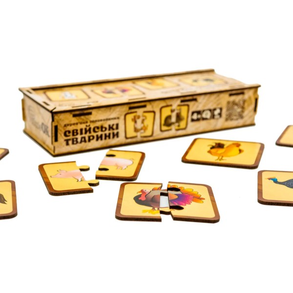 Фото - Настольная игра (3-4 года) PuzzleOk Деревянная игра с наклейками Мока Бока (Puz-88893)