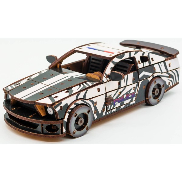 Фото - 3D пазли PuzzleOk "Muscle Car" 162 дет., білий колір поліція (Puz-00639)
