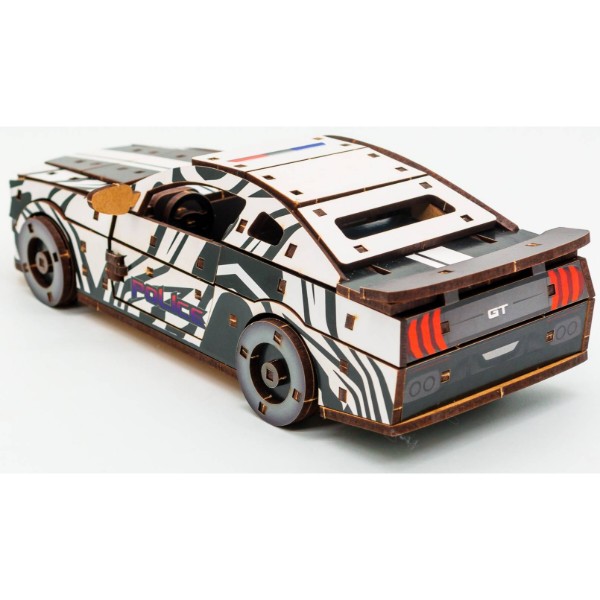 Фото - 3D пазли PuzzleOk "Muscle Car" 162 дет., білий колір поліція (Puz-00639)