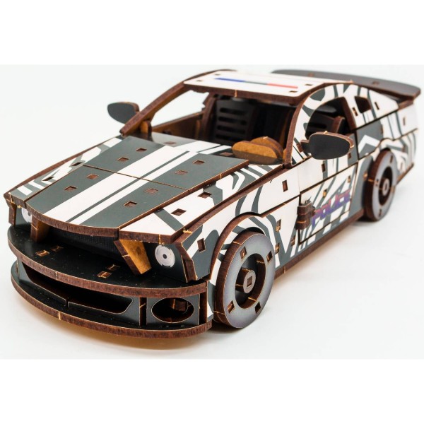 Фото - 3D пазли PuzzleOk "Muscle Car" 162 дет., білий колір поліція (Puz-00639)