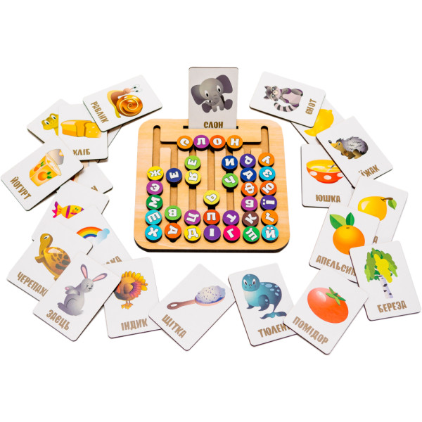 Фото - Настольная игра (до 2 лет) PuzzleOk Деревянная настольная игра монтессори "Азбука Лабиринт" (Puz-72859)