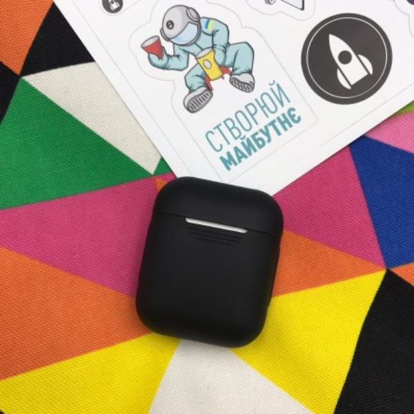 Фото - Чохол для навушників MakeFuture Apple AirPods 1/2 Silicone Black (MCL-AA1/2BK)