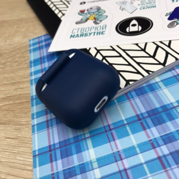 Фото - Чохол для навушників MakeFuture Apple AirPods 1/2 Silicone Blue (MCL-AA1/2BL)