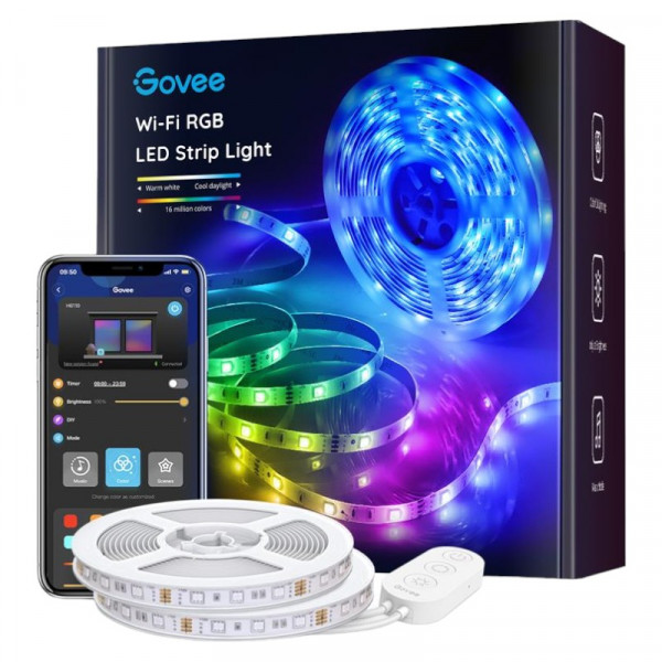 Фото - Светодиодная лента Govee H611 LED Strip Lights RGB WI-FI/Bluetooth White 10 m (H61103A3) Фото - Светодиодная лента Govee H611 LED Strip Lights RGB WI-FI/Bluetooth White 10 m (H61103A3)